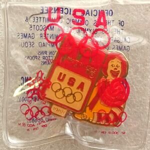 1988 Olympic McDonalds Korea Seoul Vintage Tack Pin New In Package